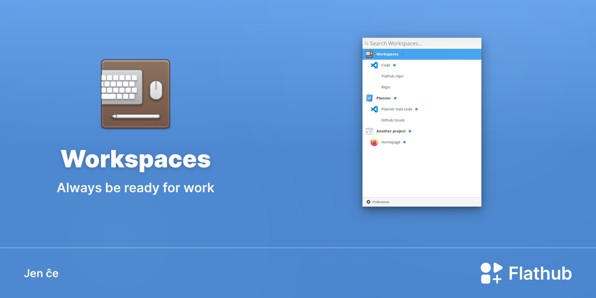 Instali Workspaces sur Linux | Flathub