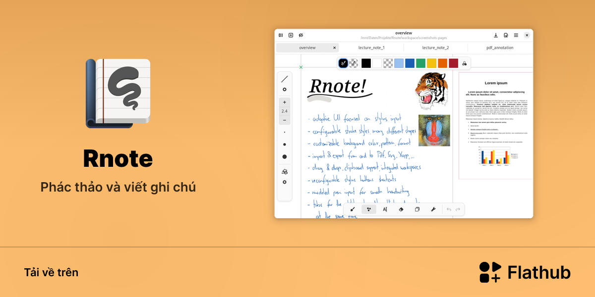 Cài đặt Rnote trên Linux | Flathub