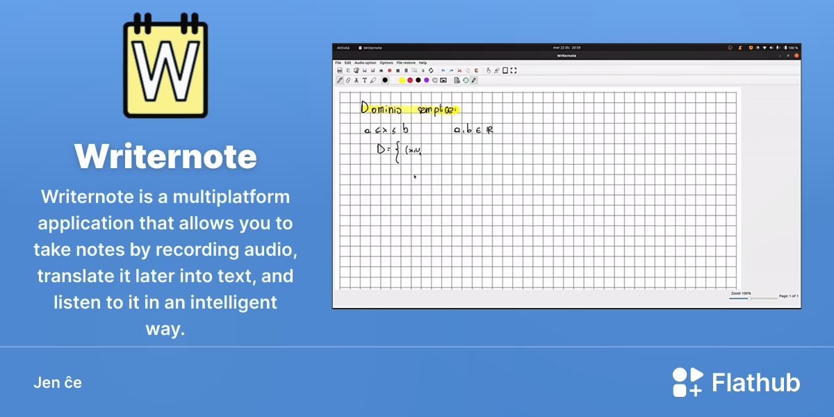 Instali Writernote sur Linux | Flathub