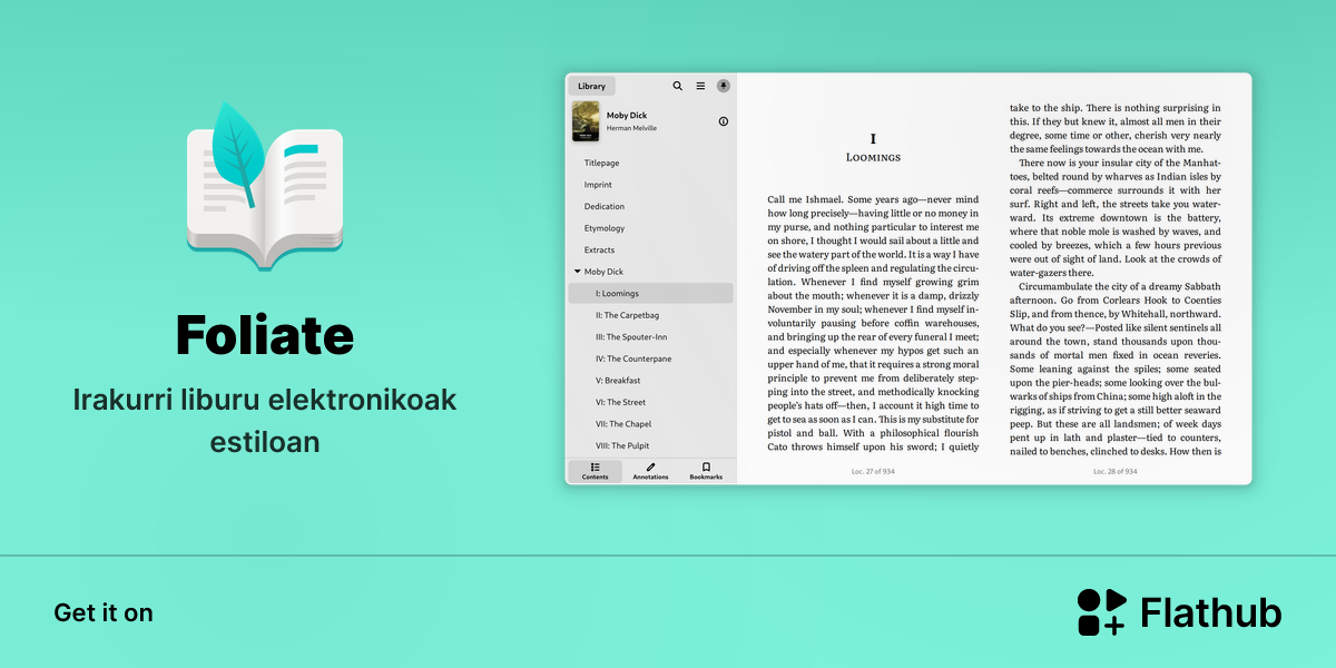 Install Foliate on Linux | Flathub
