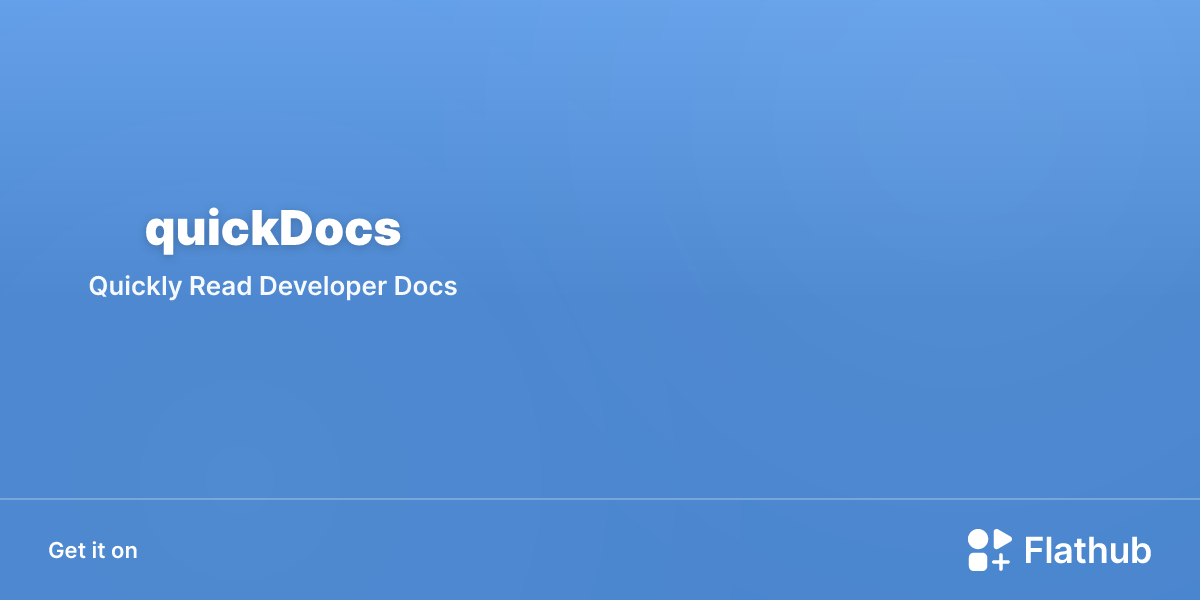 Instali quickDocs sur Linux | Flathub