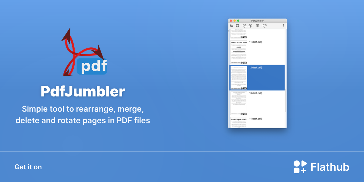 Install PdfJumbler on Linux | Flathub