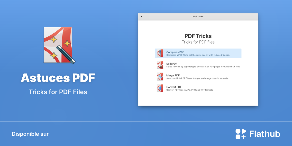 Installer Astuces PDF sur Linux | Flathub