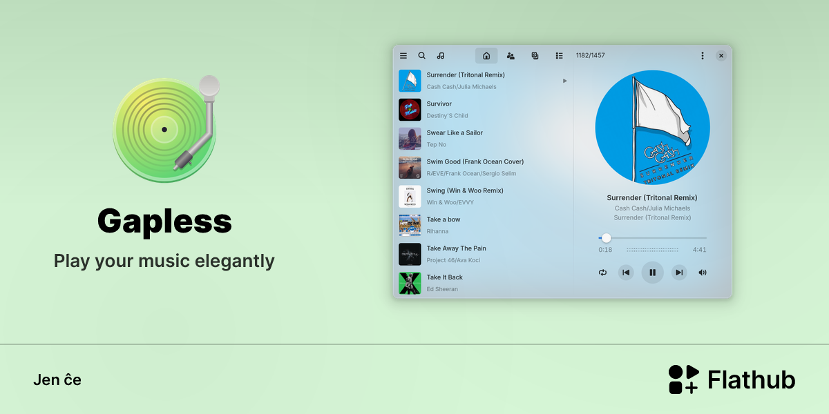 Instali Gapless sur Linux | Flathub