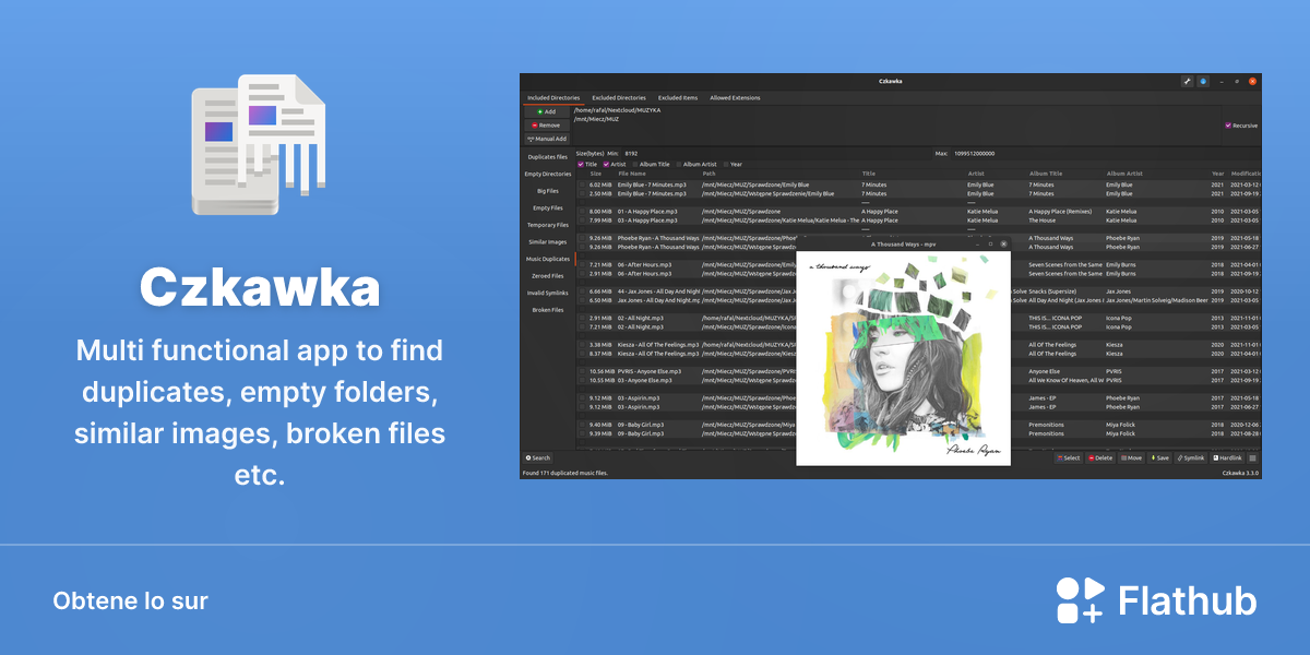 Installar Czkawka sur Linux | Flathub