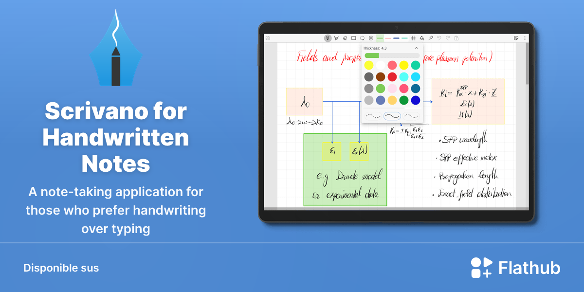Installar Scrivano for Handwritten Notes sus Linux | Flathub