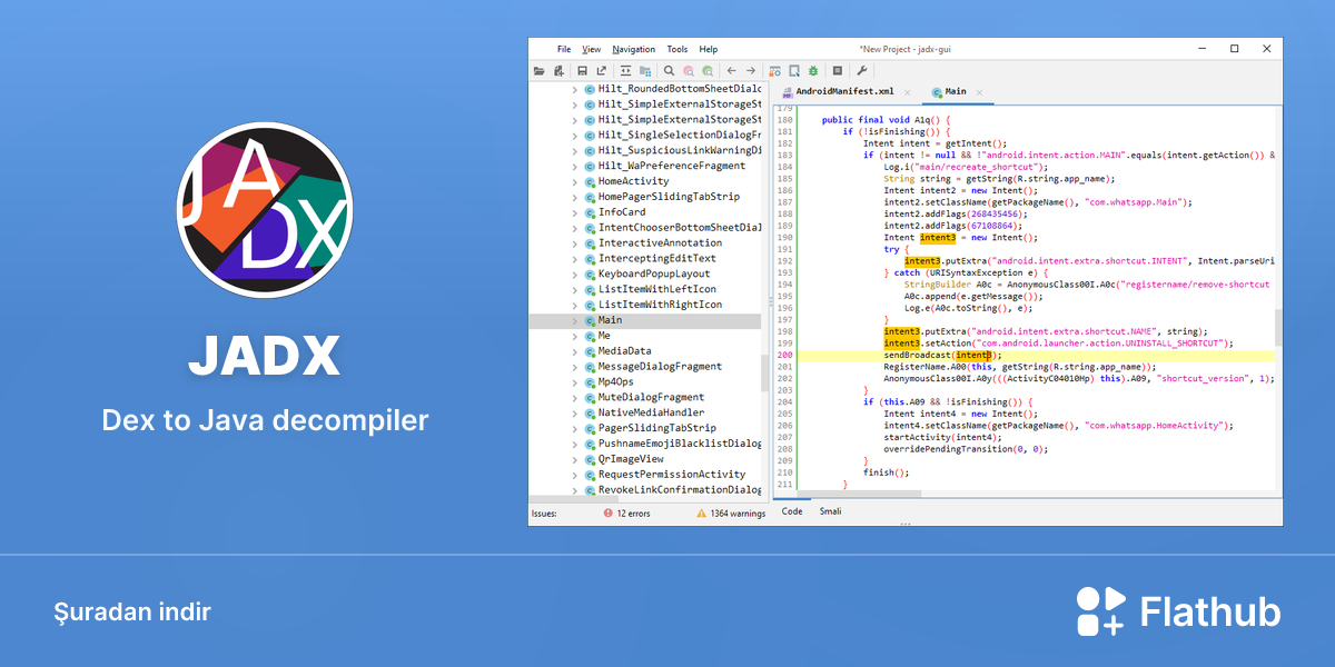 JADX uygulamasını Linux'ta kur | Flathub