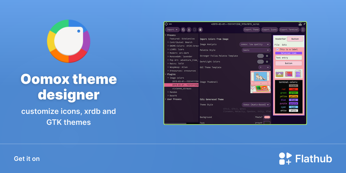 Install Oomox theme designer on Linux | Flathub
