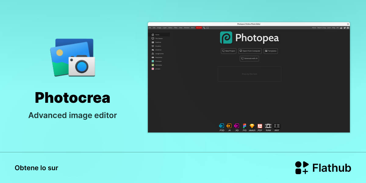 Installar Photocrea sur Linux | Flathub