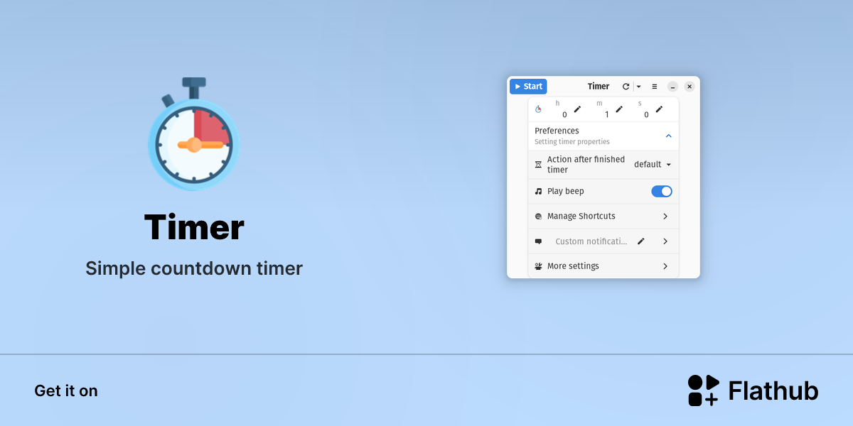 Install Timer on Linux | Flathub