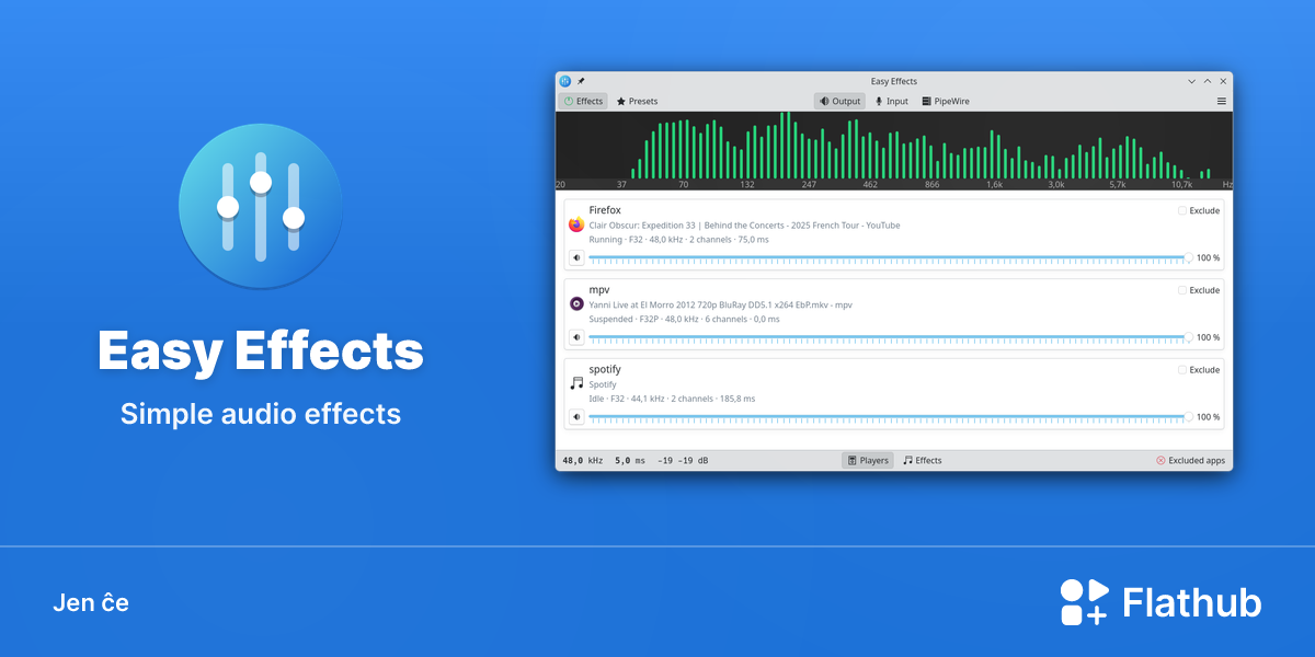 Instali Easy Effects sur Linux | Flathub