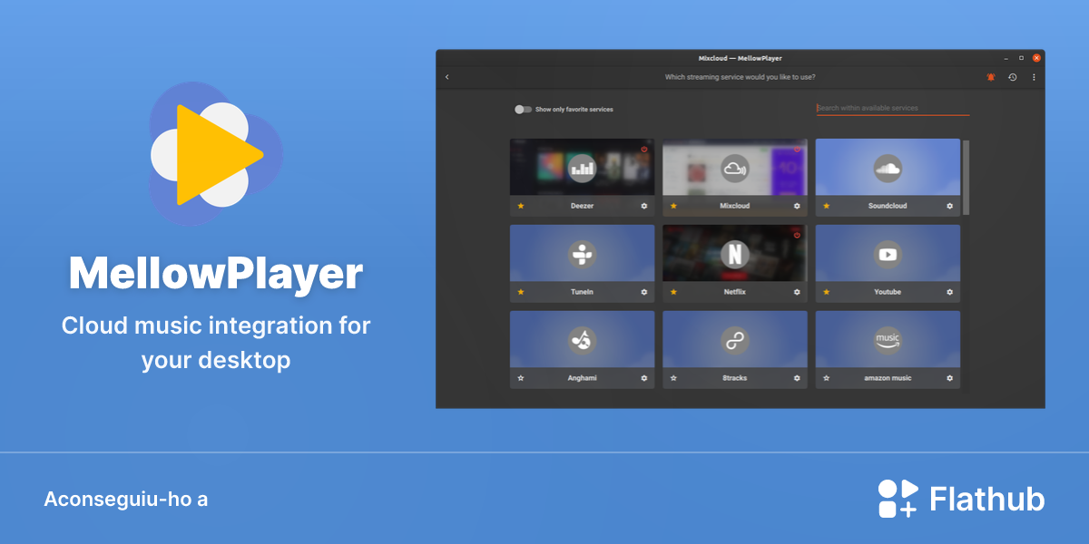 Instal·leu MellowPlayer a Linux | Flathub