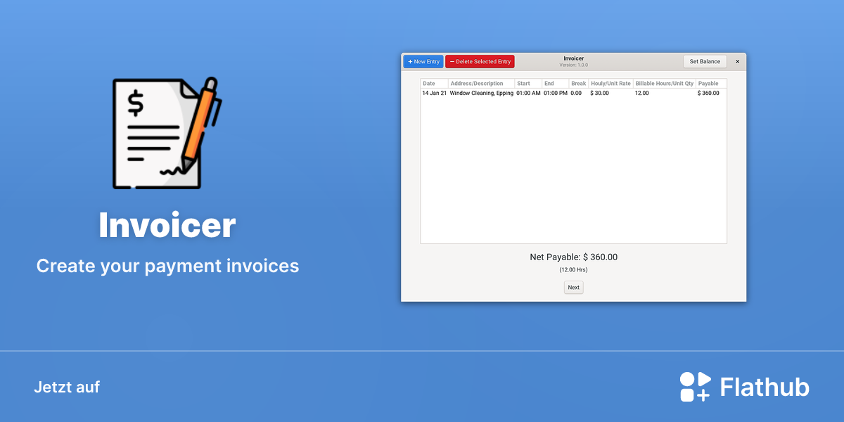 Invoicer auf Linux installieren | Flathub