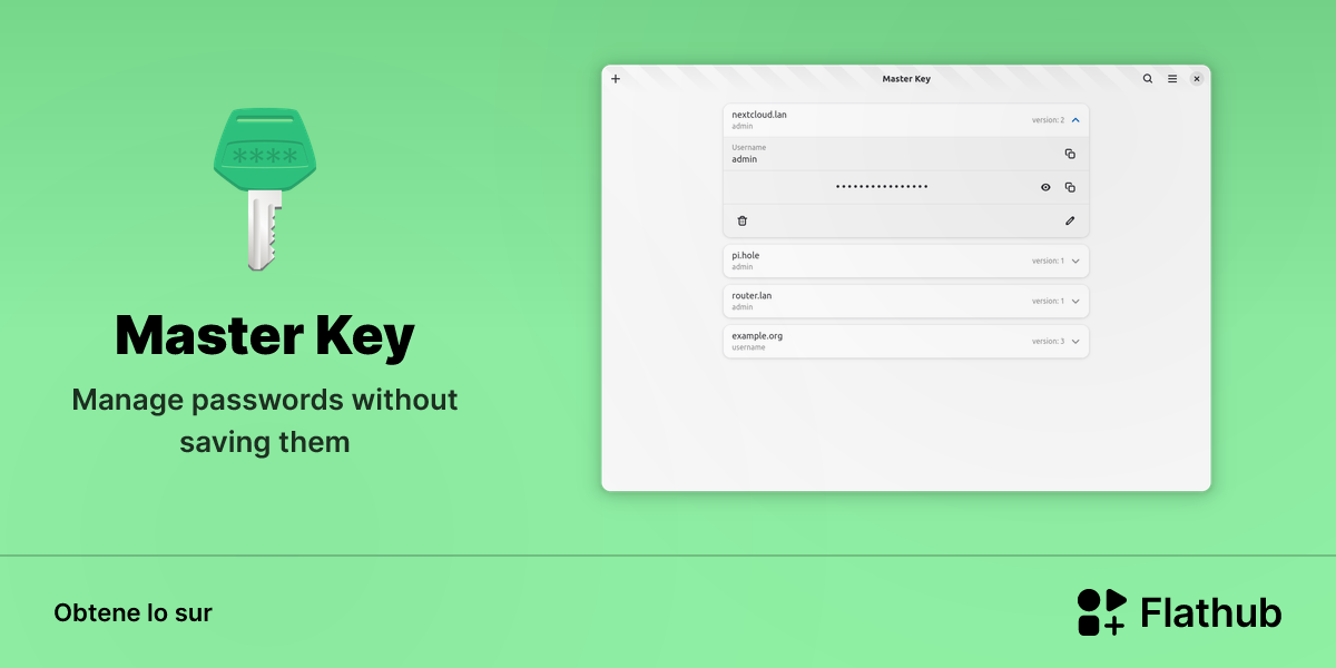 Installar Master Key sur Linux | Flathub