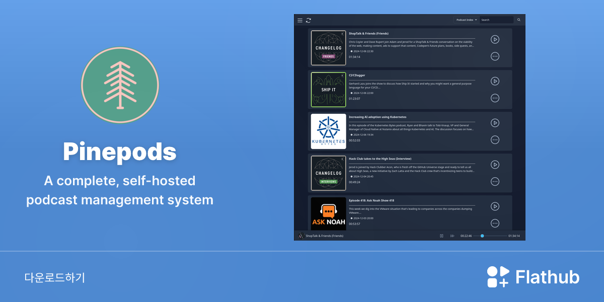 Install Pinepods on Linux | Flathub