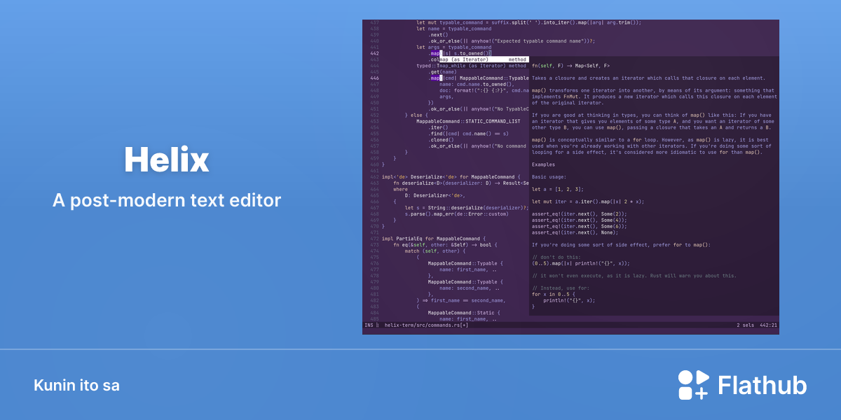 I-install ang Helix sa Linux | Flathub