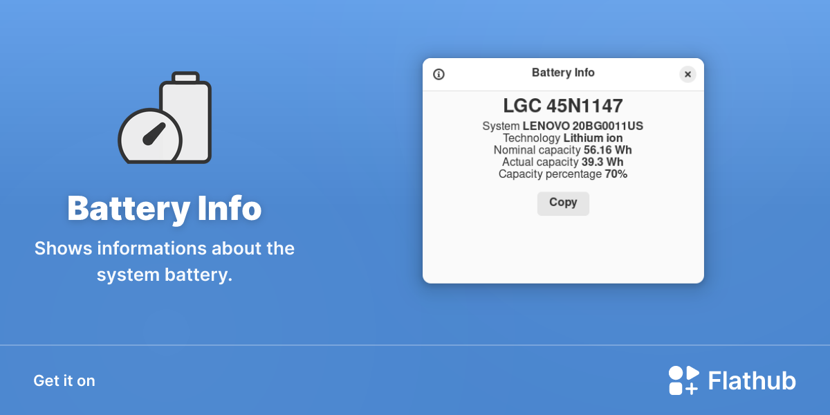 Install Battery Info on Linux | Flathub