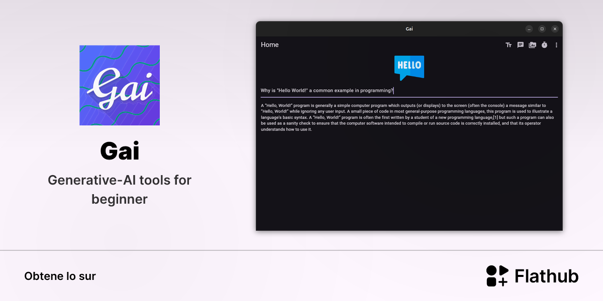 Installar Gai sur Linux | Flathub