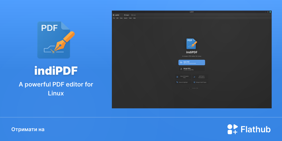 Установити indiPDF на Linux | Flathub