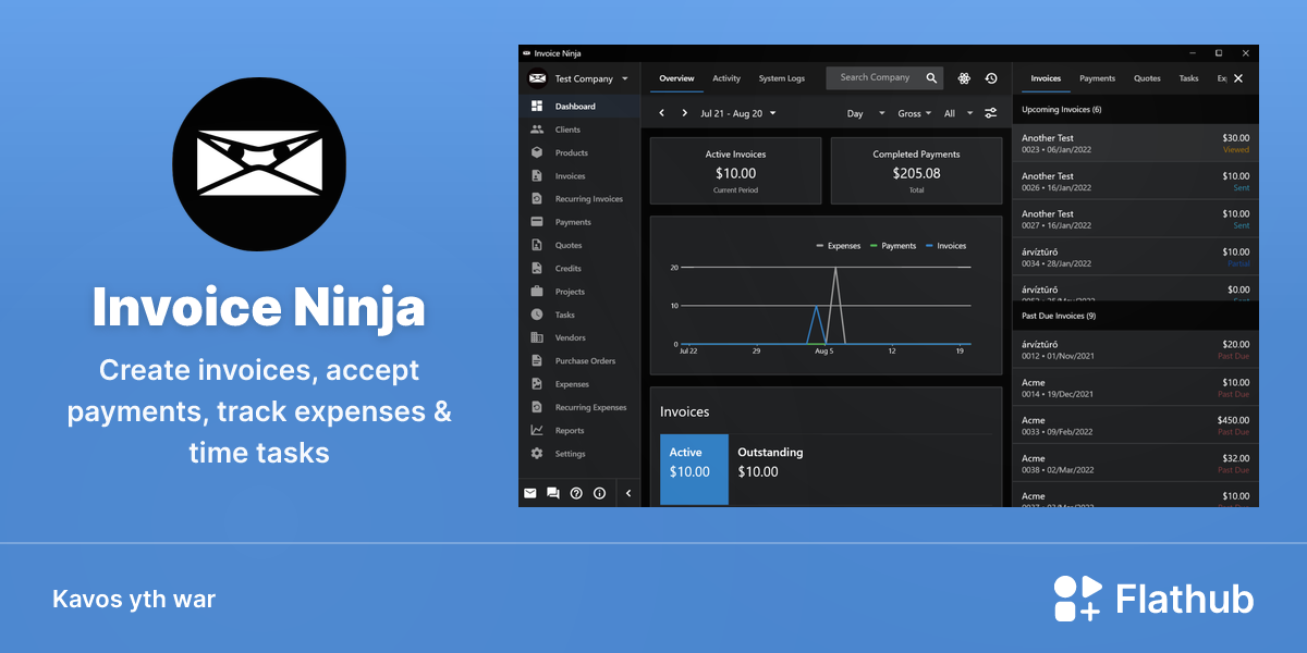 Lea Invoice Ninja war Linux | Flathub