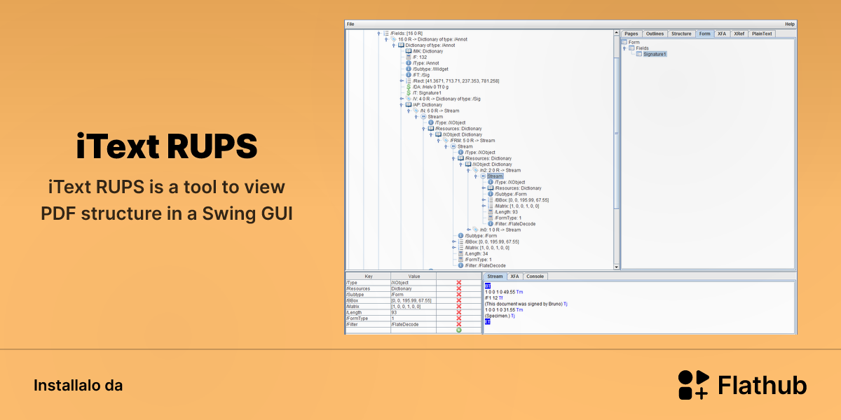Installa iText RUPS su Linux | Flathub