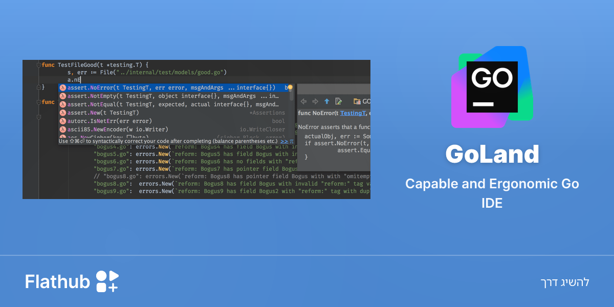 התקנת GoLand על לינוקס | Flathub