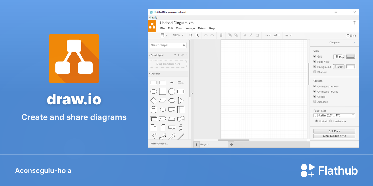 Instal·leu draw.io a Linux | Flathub