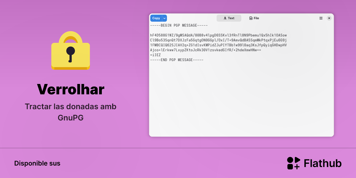 Installar Verrolhar sus Linux | Flathub