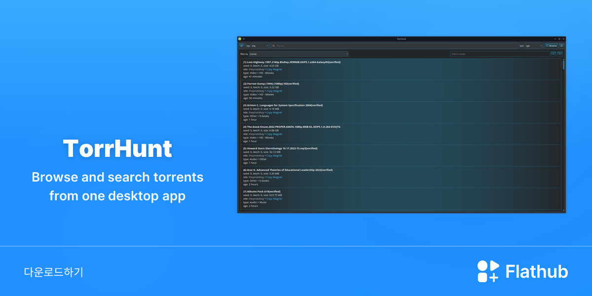 Install TorrHunt on Linux | Flathub