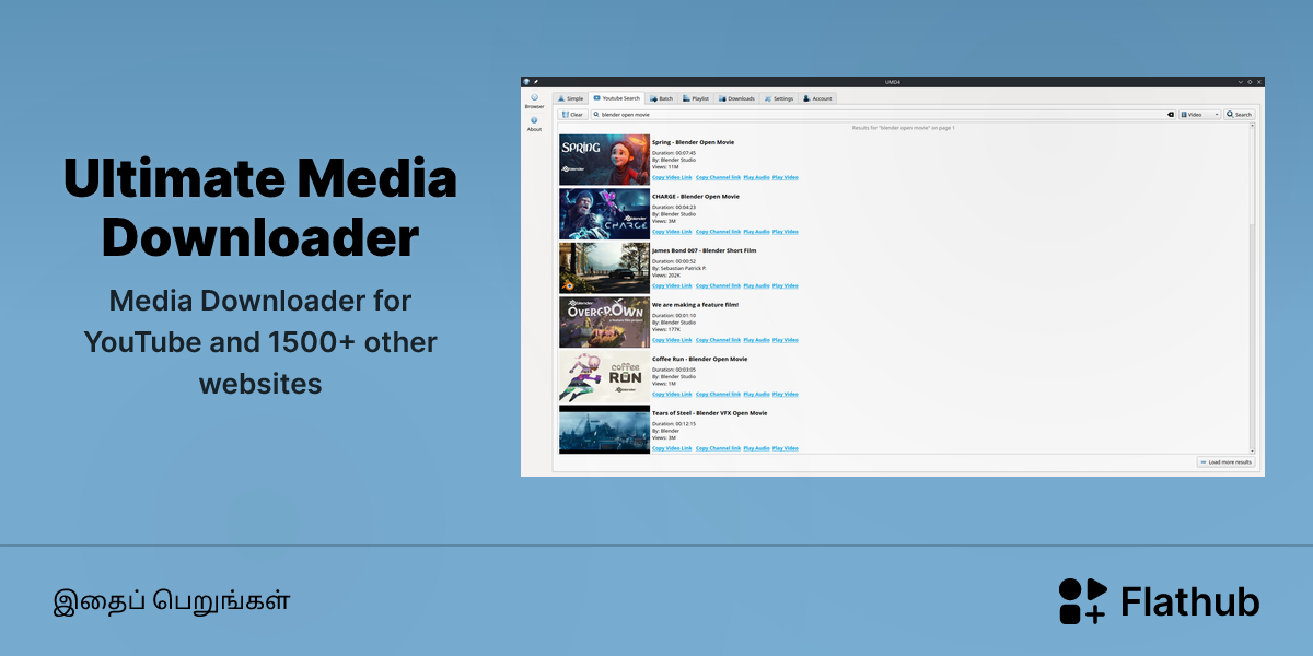லினக்ஸில் Ultimate Media Downloader ஐ நிறுவவும் | பிளதப்