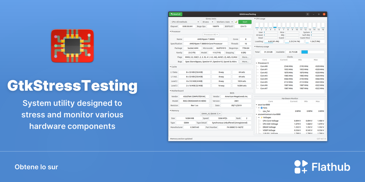 Installar GtkStressTesting sur Linux | Flathub