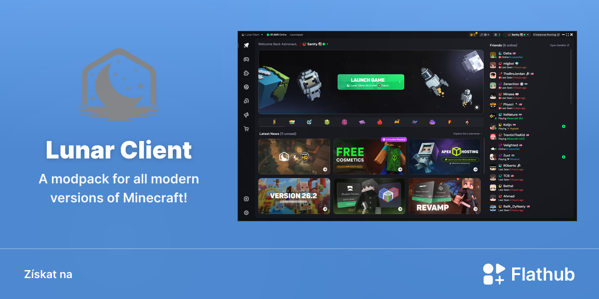 Nainstalovat aplikaci Lunar Client na Linux | Flathub