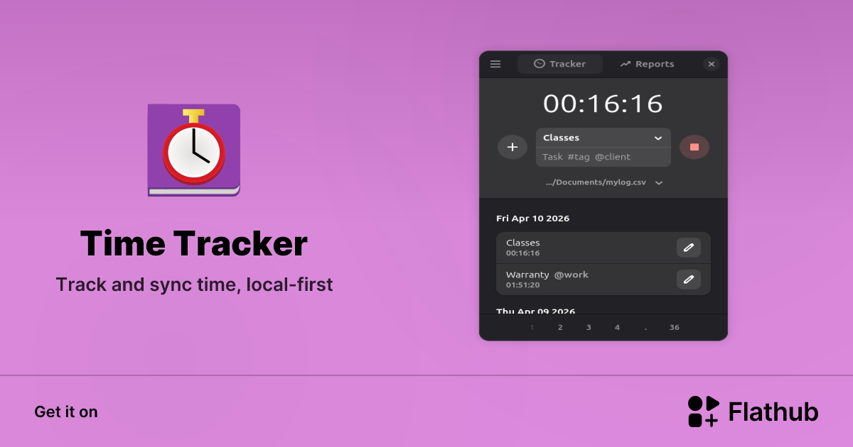 Install Time Tracker on Linux | Flathub