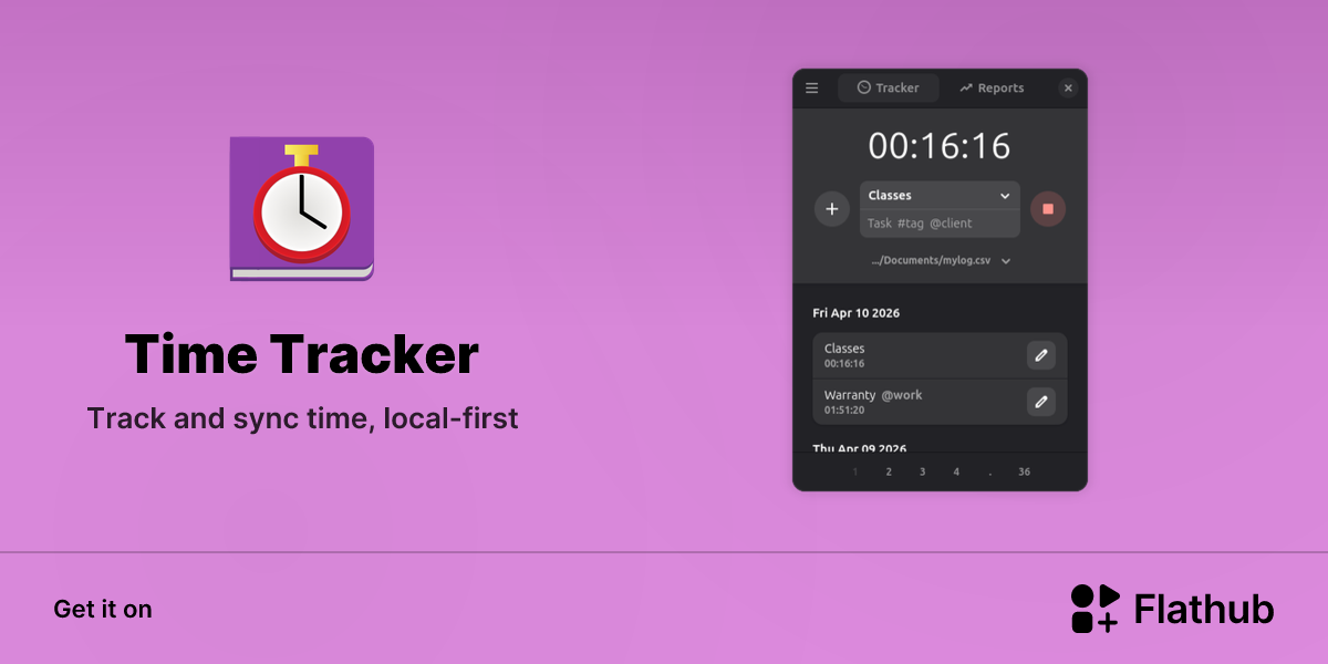 Install Time Tracker on Linux | Flathub