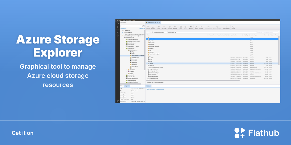 Install Azure Storage Explorer on Linux | Flathub