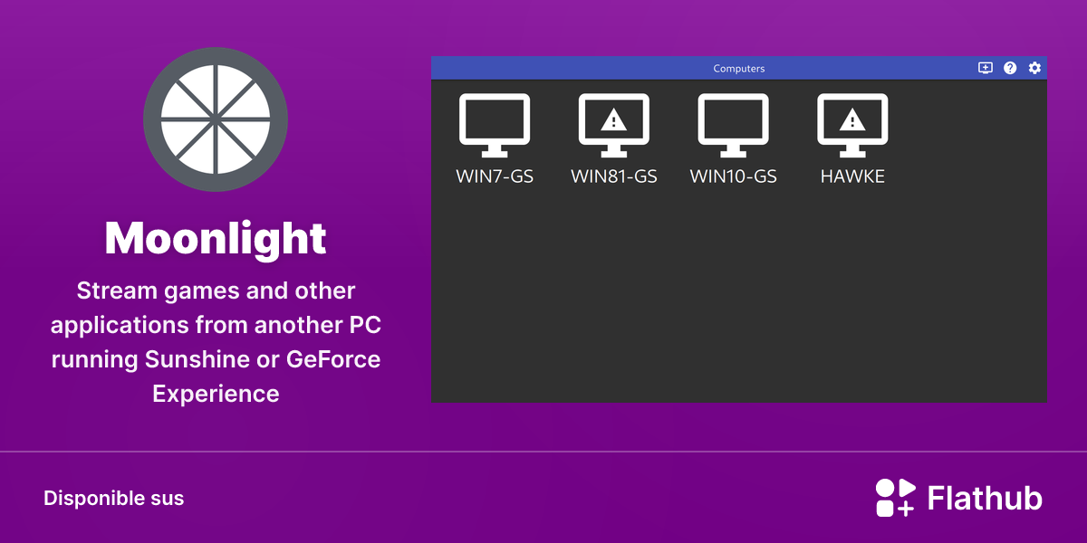 Installar Moonlight sus Linux | Flathub