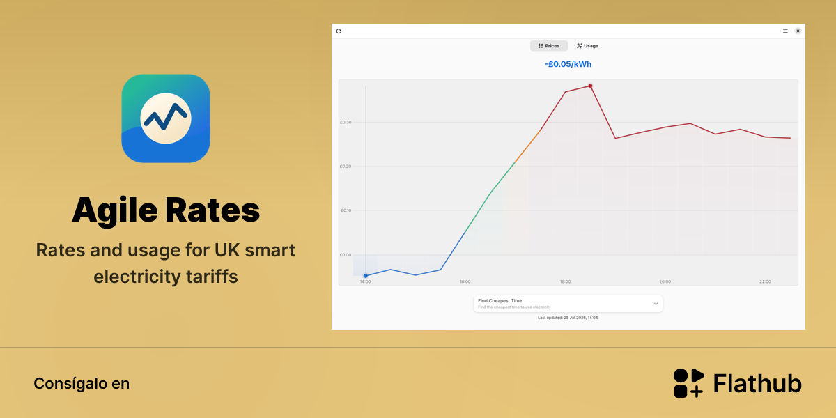 Instalar Agile Rates en Linux | Flathub
