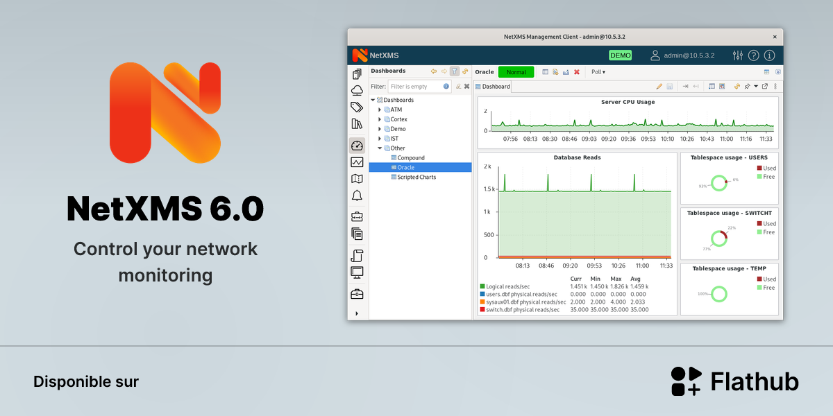 Installer NetXMS 6.0 sur Linux | Flathub