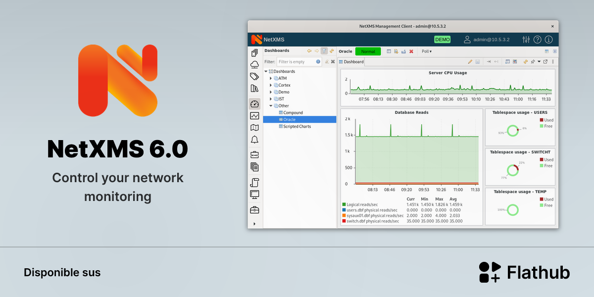 Installar NetXMS 6.0 sus Linux | Flathub