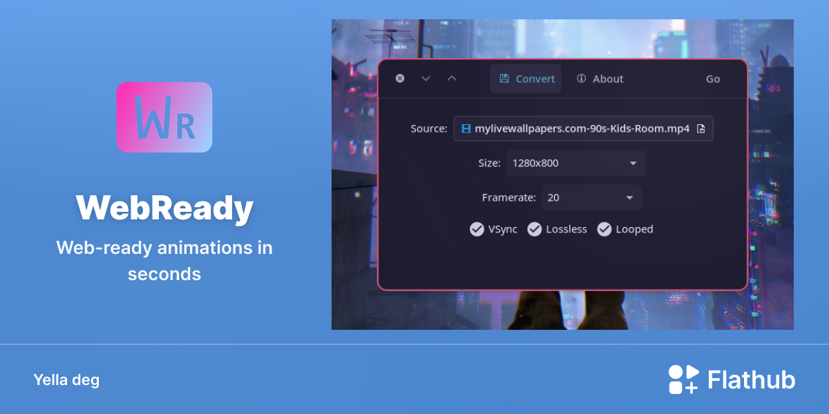 Asebded n WebReady ɣef Linux | Flathub