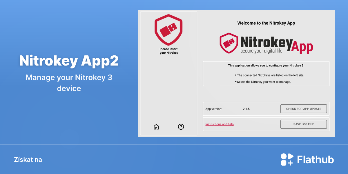 Nainstalovat aplikaci Nitrokey App2 na Linux | Flathub
