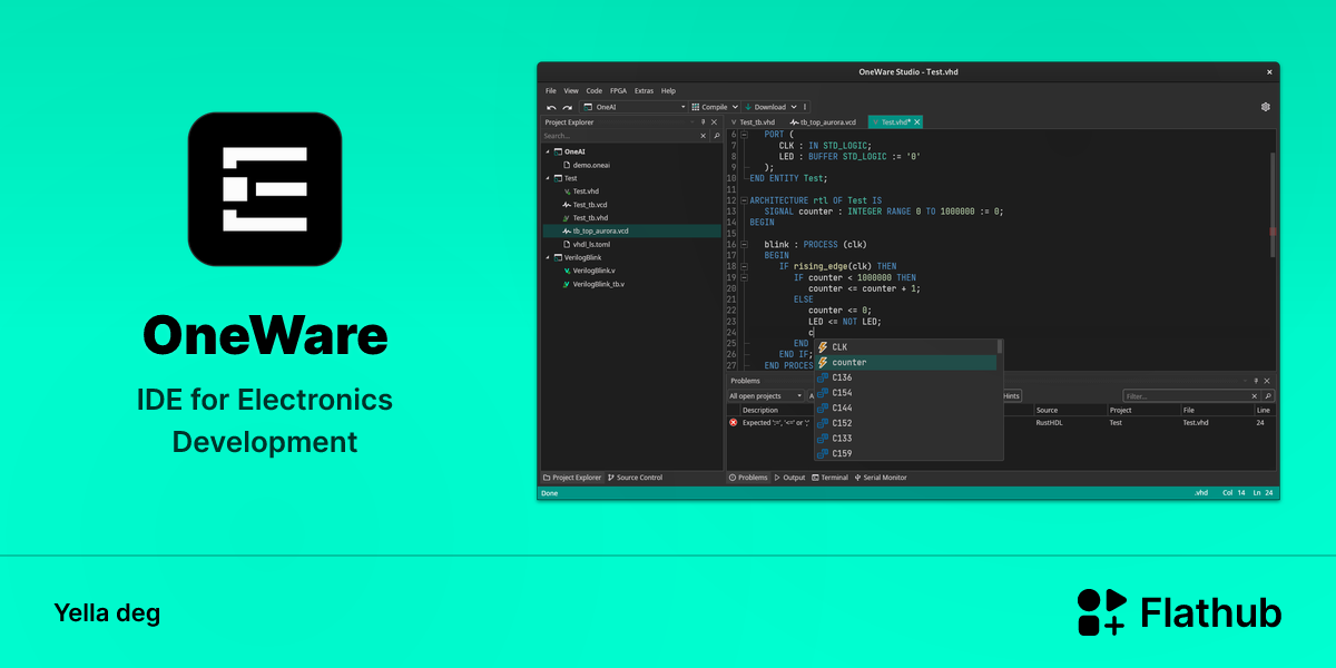 Asebded n OneWare ɣef Linux | Flathub
