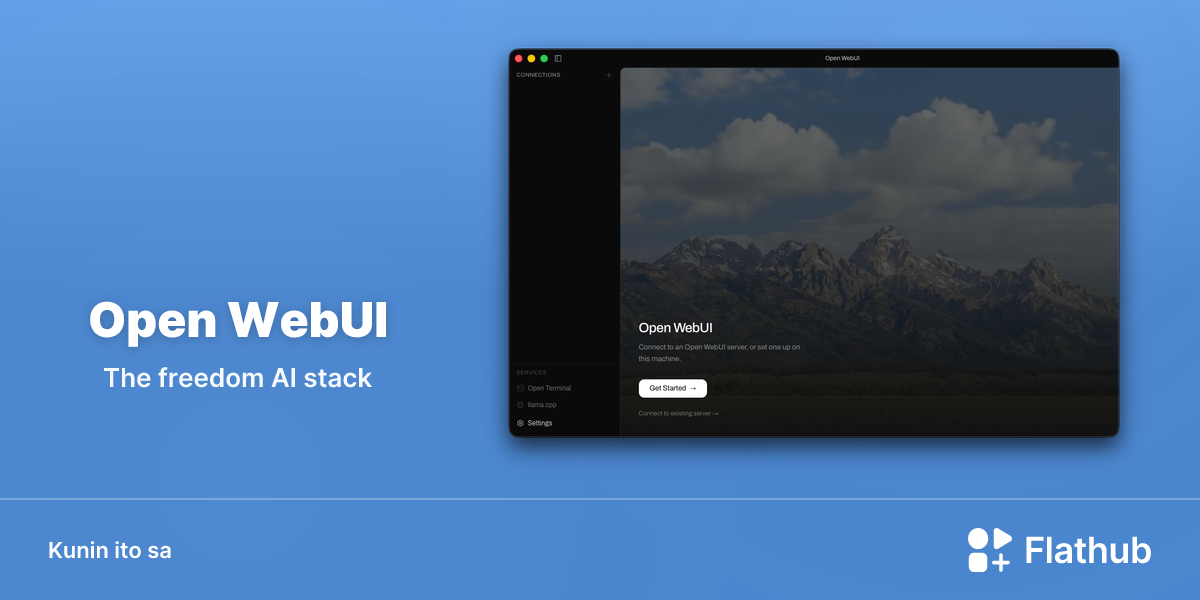 I-install ang Open WebUI sa Linux | Flathub