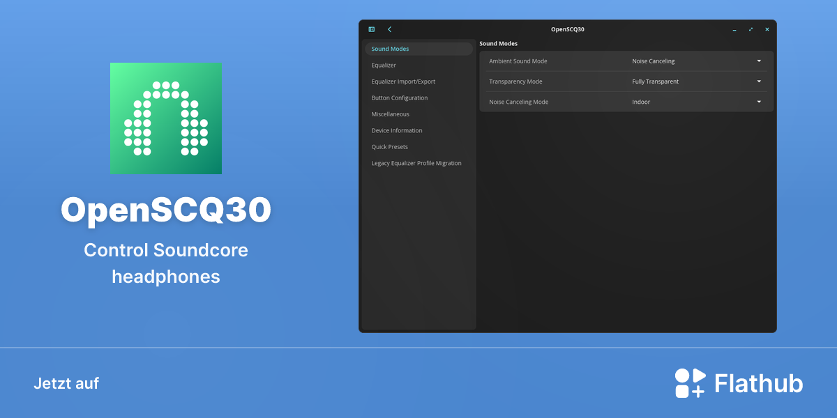 OpenSCQ30 auf Linux installieren | Flathub