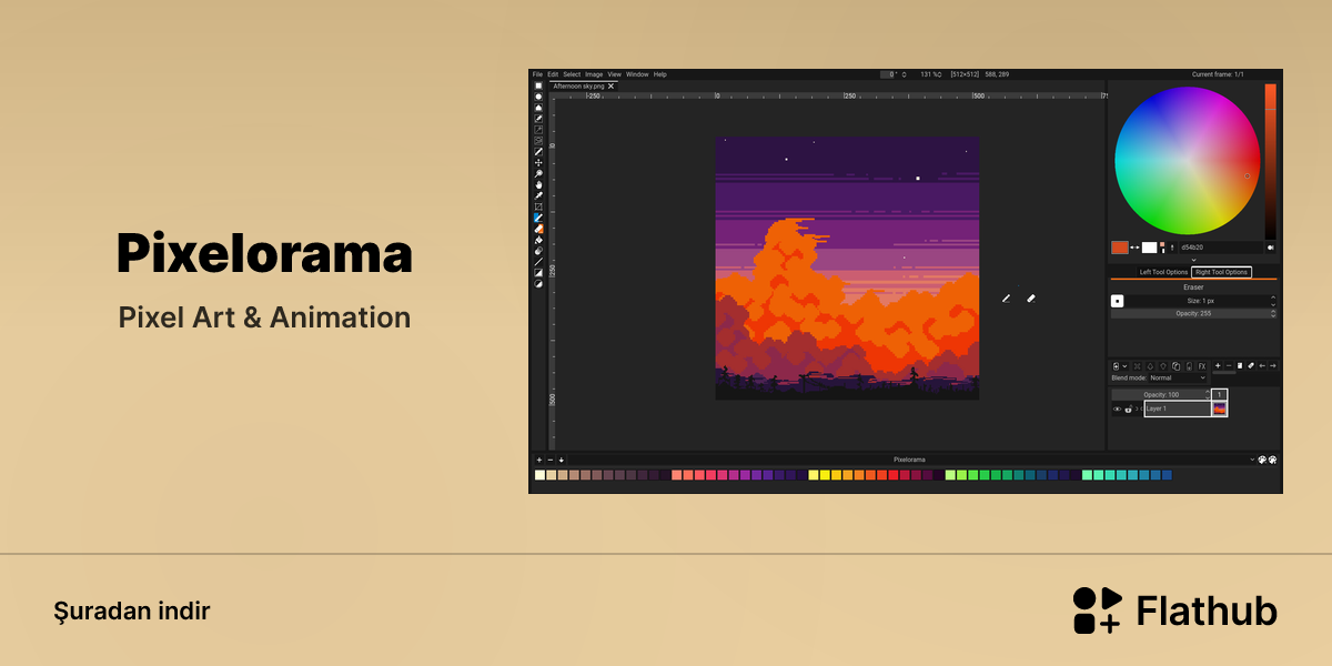 Pixelorama uygulamasını Linux'ta kur | Flathub