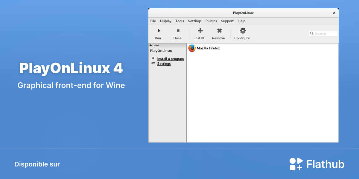 Installer PlayOnLinux 4 sur Linux | Flathub