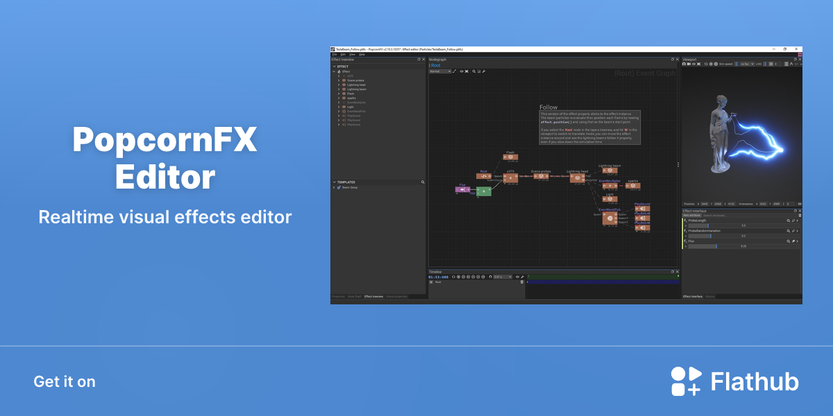 Install PopcornFX Editor on Linux | Flathub