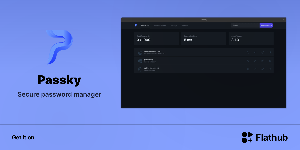 Install Passky on Linux | Flathub