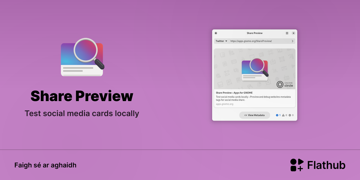 Suiteáil Share Preview ar Linux | Flathub