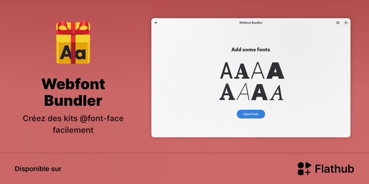 Installer Webfont Bundler sur Linux | Flathub